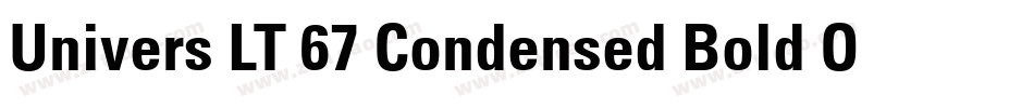 Univers LT 67 Condensed Bold Oblique字体转换